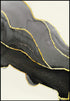 Piedra negra Oro real izquierdo Póster